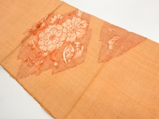 JAPANESE NAGOYA OBI / MAWATA TSUMUGI / WOVEN FLOWER